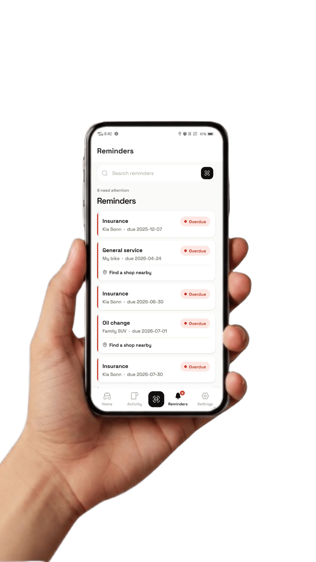 KarvIQ customer profile shown on a phone